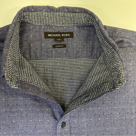 Michael Kors Men’s Long Sleeve Button-Up Shirt - Size Large - Picture 8 of 10